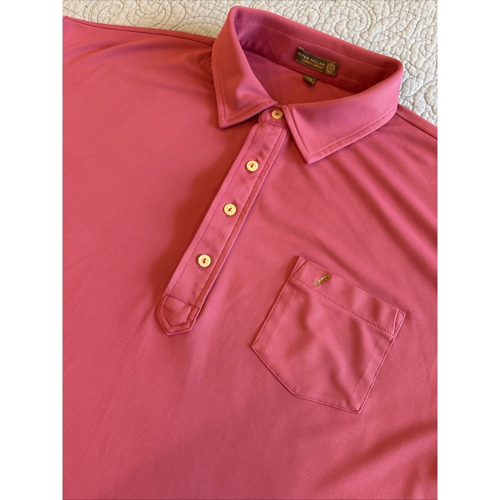 Peter Millar Shirt Mens XXL Summer Comfort 4E Performance Golf Club Pink READ